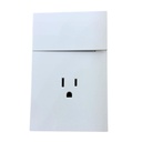 APL-705 PLACA LUXURY CONTACTO SENCILLO Y APAGADOR DE 1 INTERRUPTOR 3 VIAS COLOR BLANCO