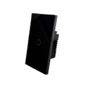 AKS - PLACA INTERRUPTOR APAGADOR INTELIGENTE WIFI, 1 APAGADOR NEGRO