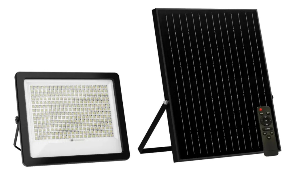 GEO- REFLECTOR SOLAR 200W LUZ FRÍA CON PANEL SOLAR 2200lm
