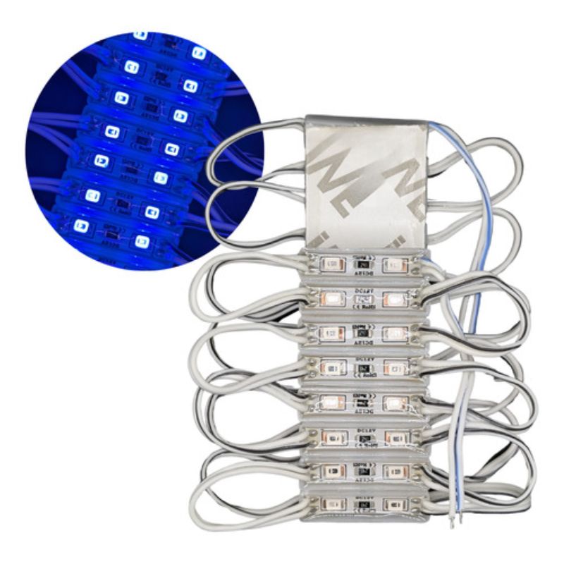 [MM2-AZx20] 20pz MODULO LED MINI 2 LEDS 2835 AZÚL