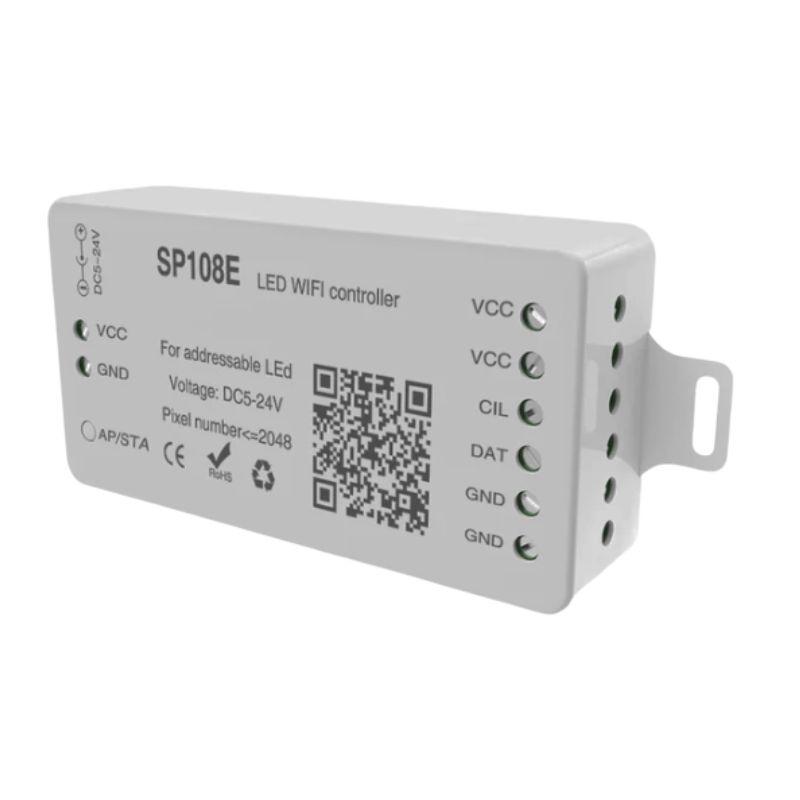 GX- CONTROLADOR WIFI TIRA RGB RAYO 5V A 24V SP108E