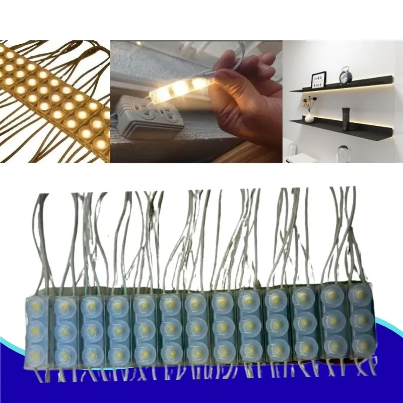 [MML3-110-BCx10] 10pz MODULO LED MINI 110v 3 LEDS LUZ BLANCO CALIDO