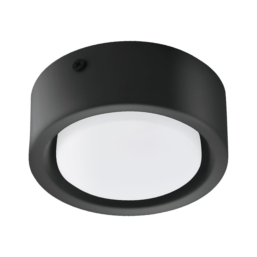 WIN – LUMINARIA LED CIRCULAR TECHO SOBREPONER 18W 90-260VCA METAL NEGRO BLANCO FRÍO 6500K