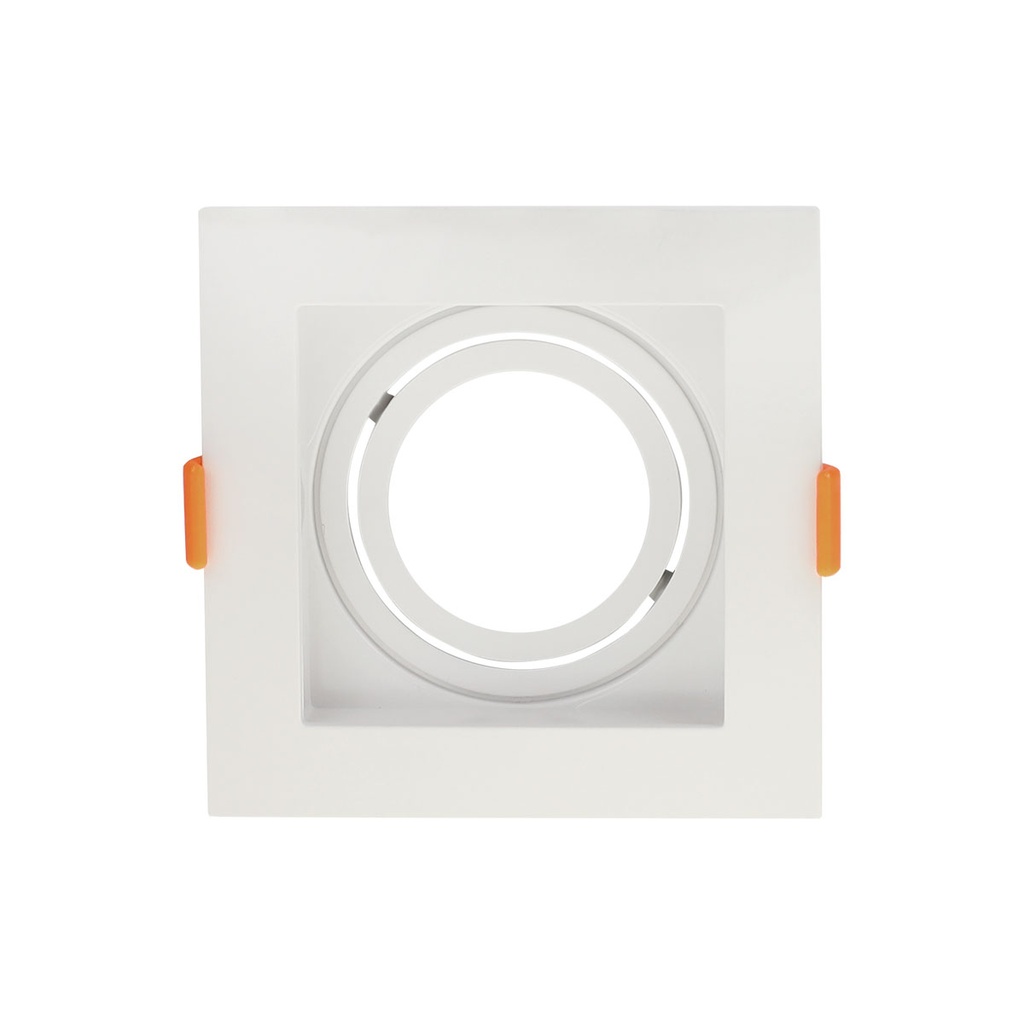 [WDE-101] WIN– EMPOTRABLE DIRIGIBLE CUADRADO PARA SPOT BASE GU10 BLANCO