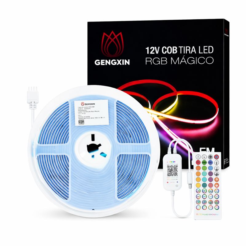[TICOBRGB-IN12VAU] GX- TIRA COB LUZ CONTINUA RGB MULTICOLOR 5M 12V BLUETOOTH AUDIORITMICA