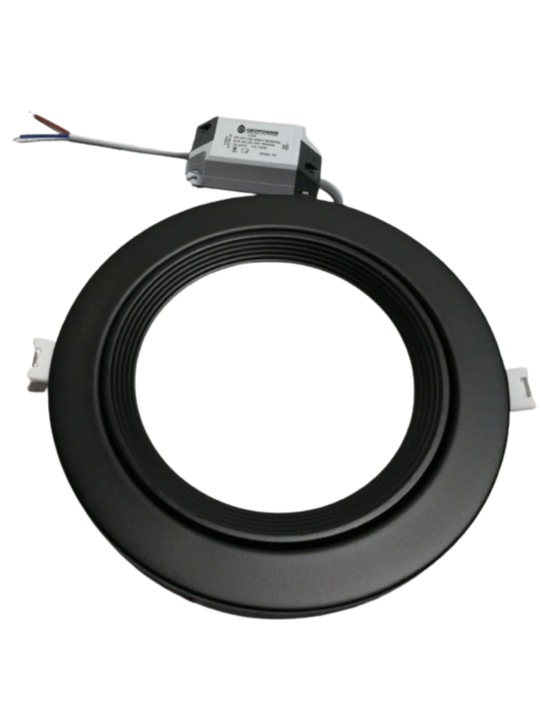 10pz Luminaria Para Bote O Plafón 12w Negro B. Frio