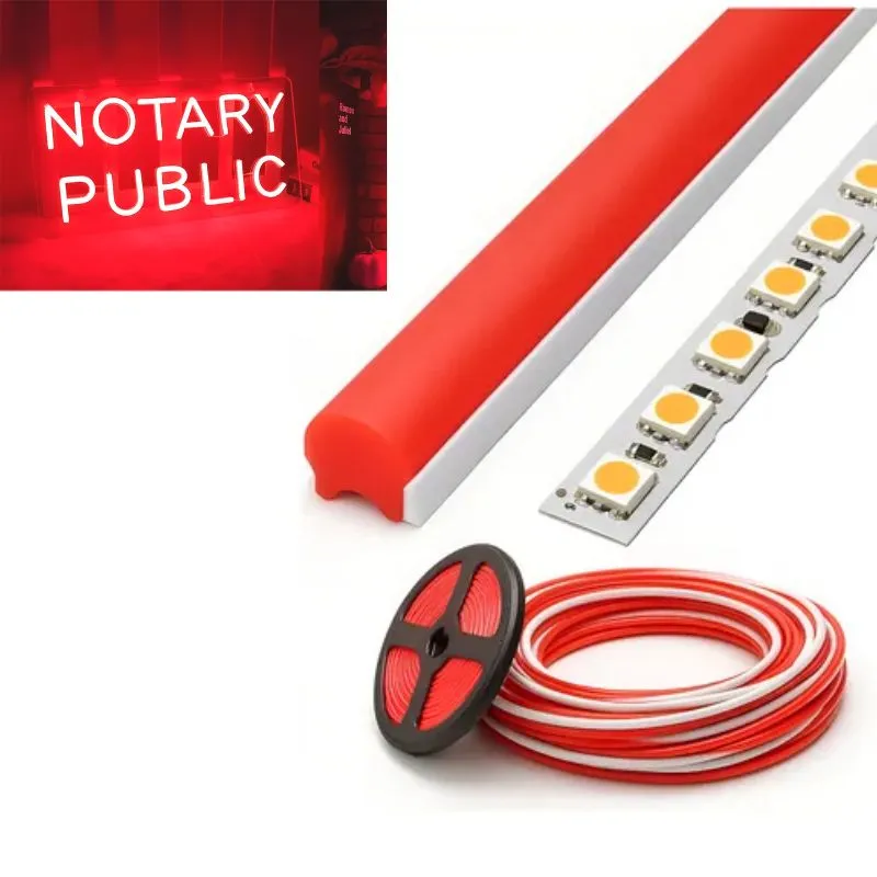 [TINEO-2G-RJ-5M] 5m TIRA NEON 2da GEN 12V 120L/M 6MM ROJA