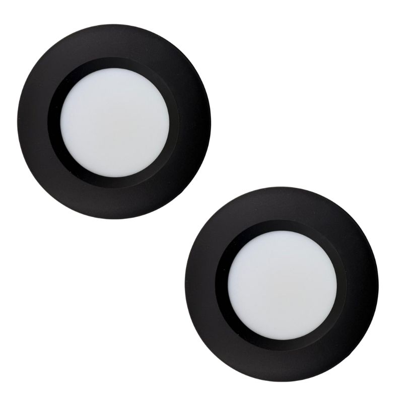 INN- EMPOTRABLE REDONDO BOTE O PLAFON NEGRO 12W 3 TONOS CCT