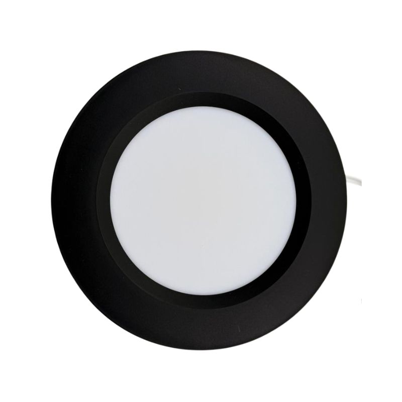 EMPOTRABLE REDONDO BOTE O PLAFON NEGRO 6W 3 TONOS CCT