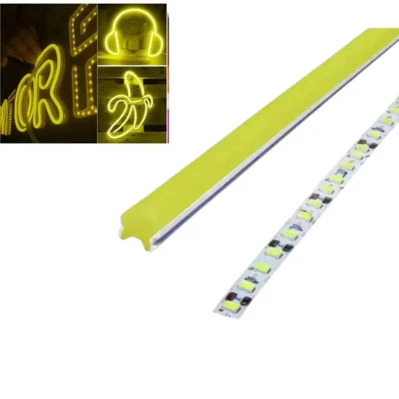 [TINEO-2G-ALI-5M] 5m TIRA NEON 2da GENERACION 12V 120L/M 6MM AMARILLO LIMON
