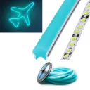 5m GX- TIRA NEON 2da GEN 12V 120L/M 6MM AZUL HIELO