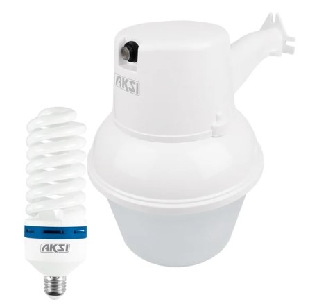 AKS- LUMINARIO SUBURBANO EXTERIOR CON FOTOCELDA CON FOCO 65W