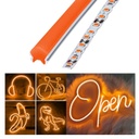 5m TIRA NEON 2da GEN 12V 120L/M 6MM NARANJA