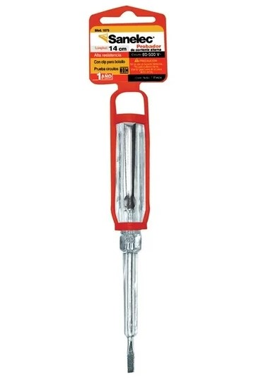 SAN- PROBADOR DE CORRIENTE ALTERNA C/CLIP P/BOSILLO, CABLE 14 CM