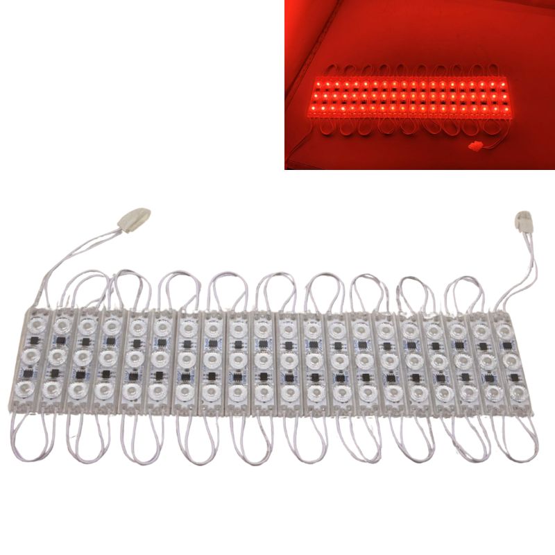 [ML3C-110-RJx10] 10pz Módulos Led C/ Lupa 110v Rojo CRISTAL