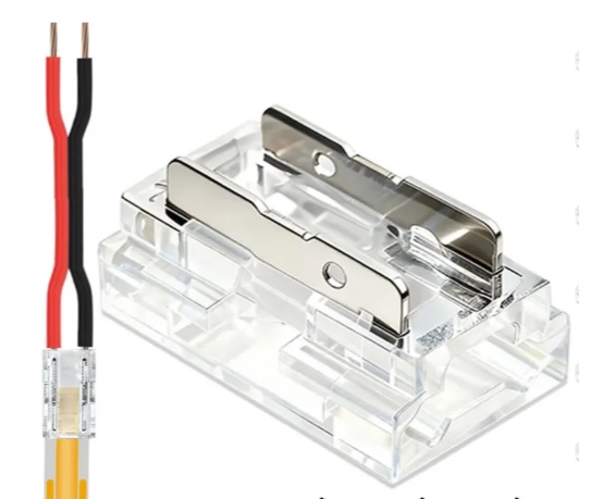 [CON2VCOB-8MM] LAL- CONECTOR RECTO 2 VIAS TIRA LED COB E 8MM