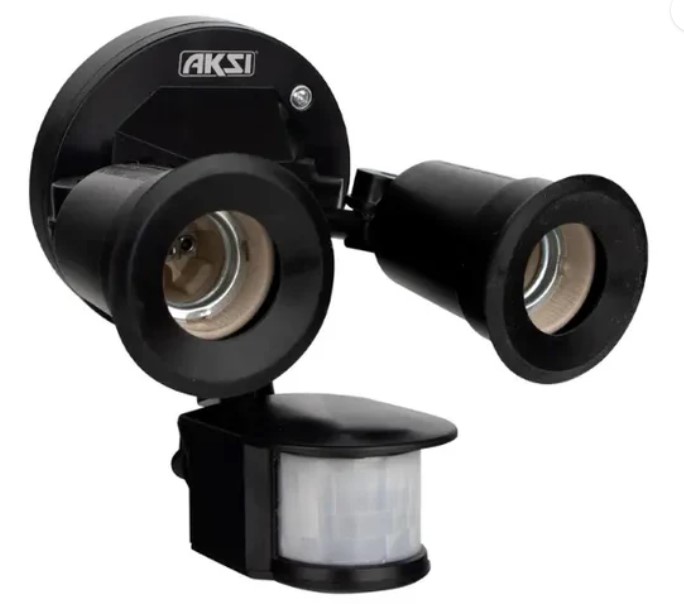 AKS- LUMINARIO NEGRO 300W CON SENSOR DE MOVIMIENTO