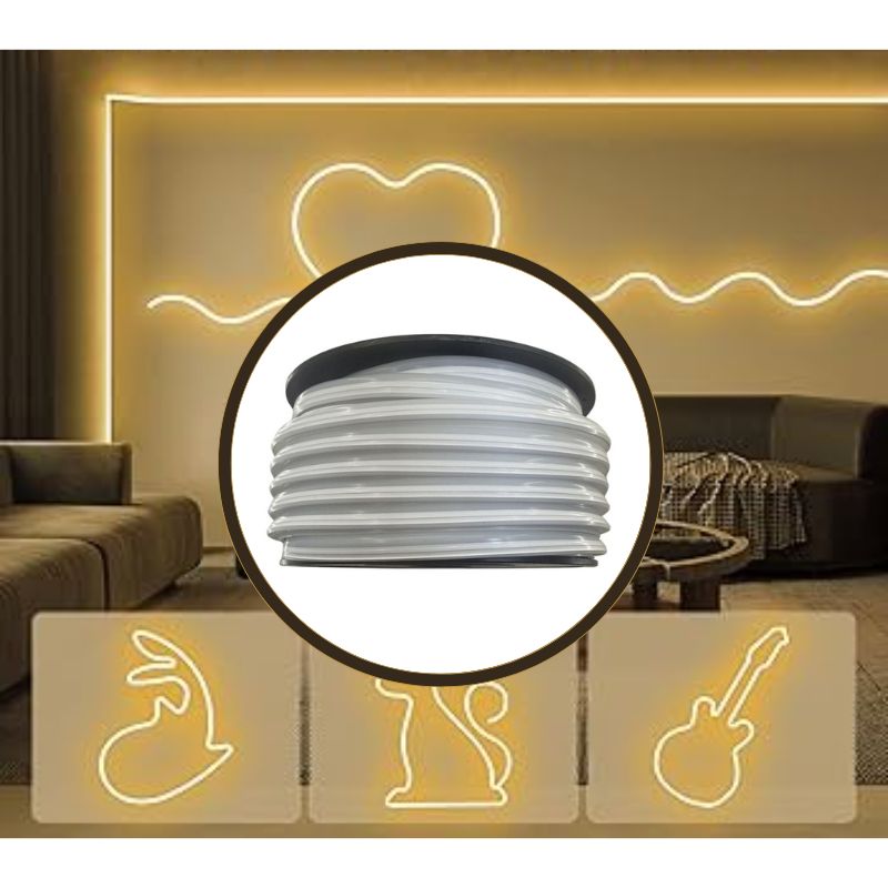 [TINEO-2G-BC-20M] GX- 20m TIRA NEON 2da GEN 12V 120L/M 6MM BLANCA CALIDA