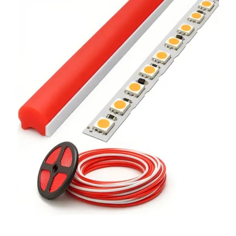 GX- 20m Tira Neon 2da Gen 12v 120l/m 6mm Roja