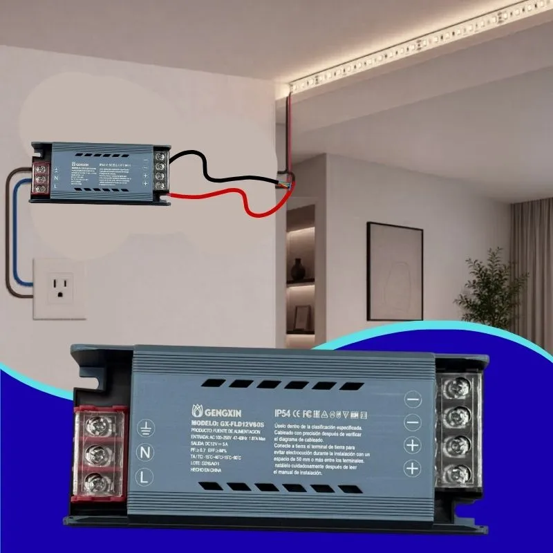 GX- FUENTE DE PODER SEMI EXTERIOR-12V-60W IP54