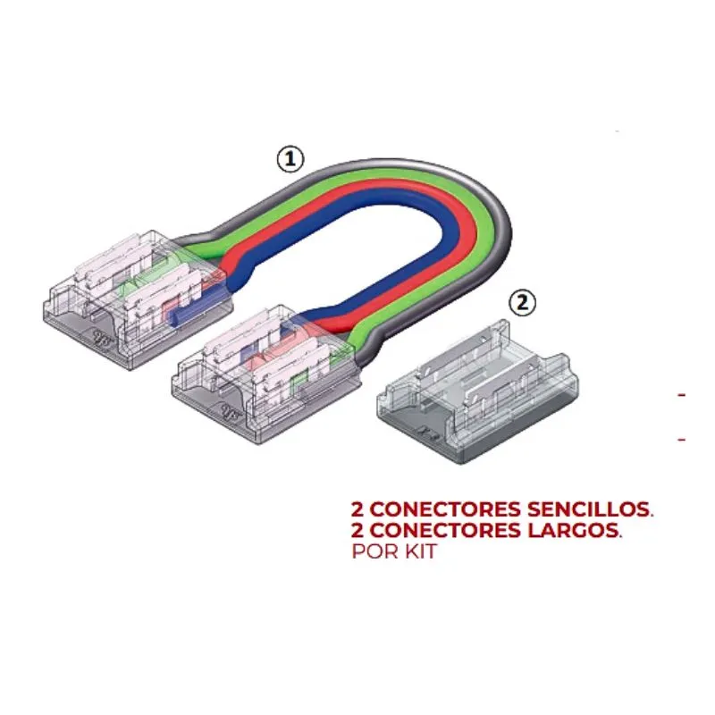 [WAC-102] WIN- ACCESORIOS COPLE PARA TIRAS COB 8MM PIXEL RAYO INCLUYE 4pzas