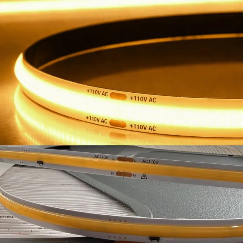 [1456-TI120VM103] MER- 10m TIRA LED COB CALIDA 110V 240L