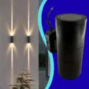 MER- LUMINARIA PARED CILINDRO DOBLE NEGRO 2XGU10