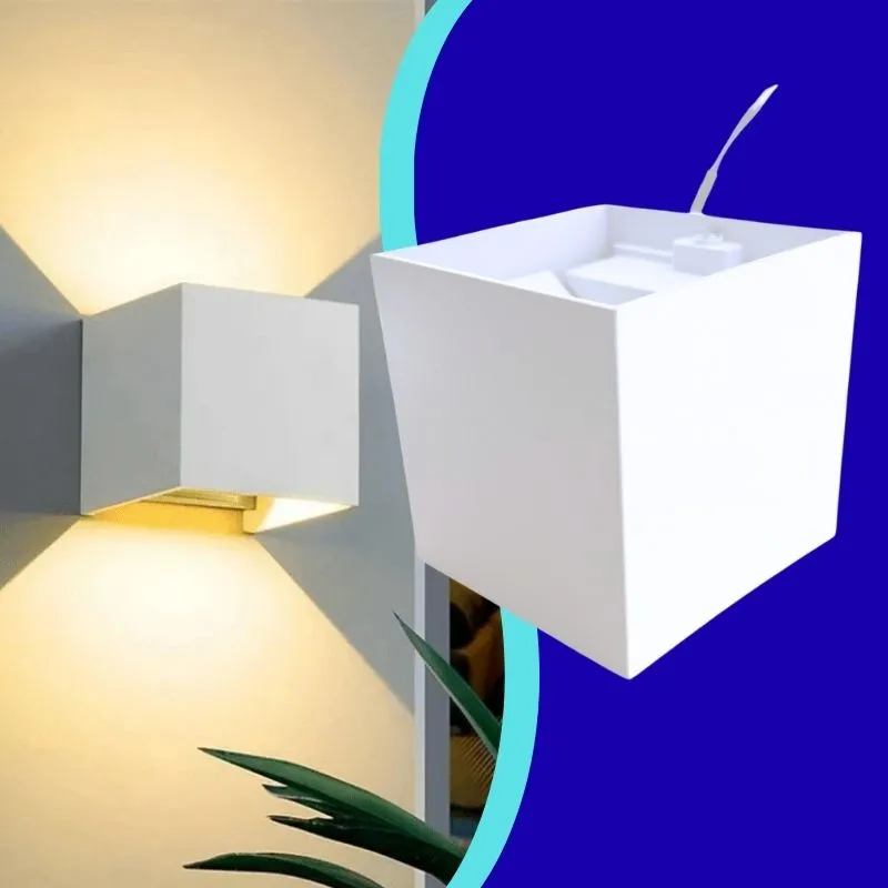 [1367] MER- ARBOTANTE LED PARED CUBO 6W LUZ CALIDA BLANCO