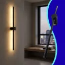 INN- LUMINARIA LED PARED BARRA ALUMINIO NEGRO IP20 12W LUZ CÁLIDA