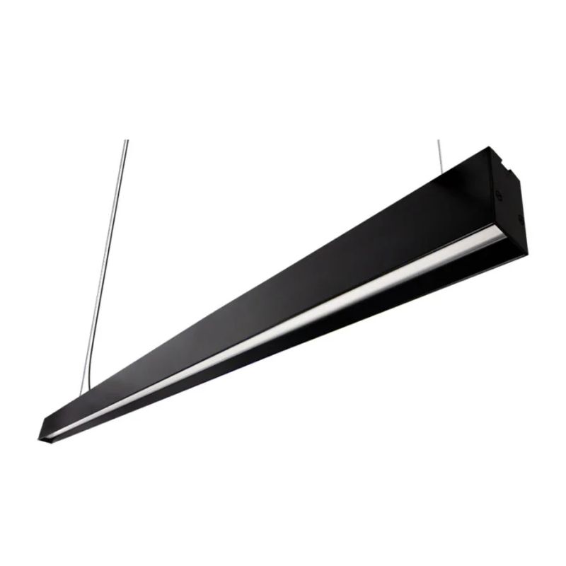 MER- DECORATIVO COLGANTE LED LINEAL 40W 1.2M ALUMINIO NEGRO BLANCO FRIO