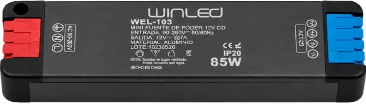 WIN- MINI FUENTE DE PODER 85W 12VCD  7A IP20 INTERIOR