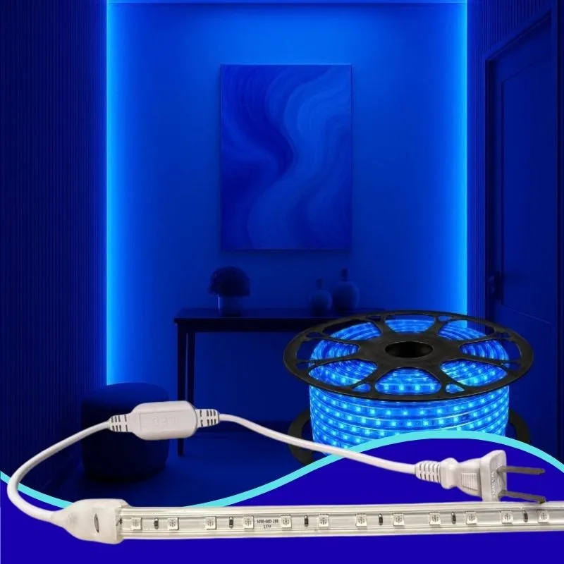 [DD-03V-07-05A-10M] 10m MANGUERA LED SMD2835 120 LEDS/m C/ CLAVIJA AZUL