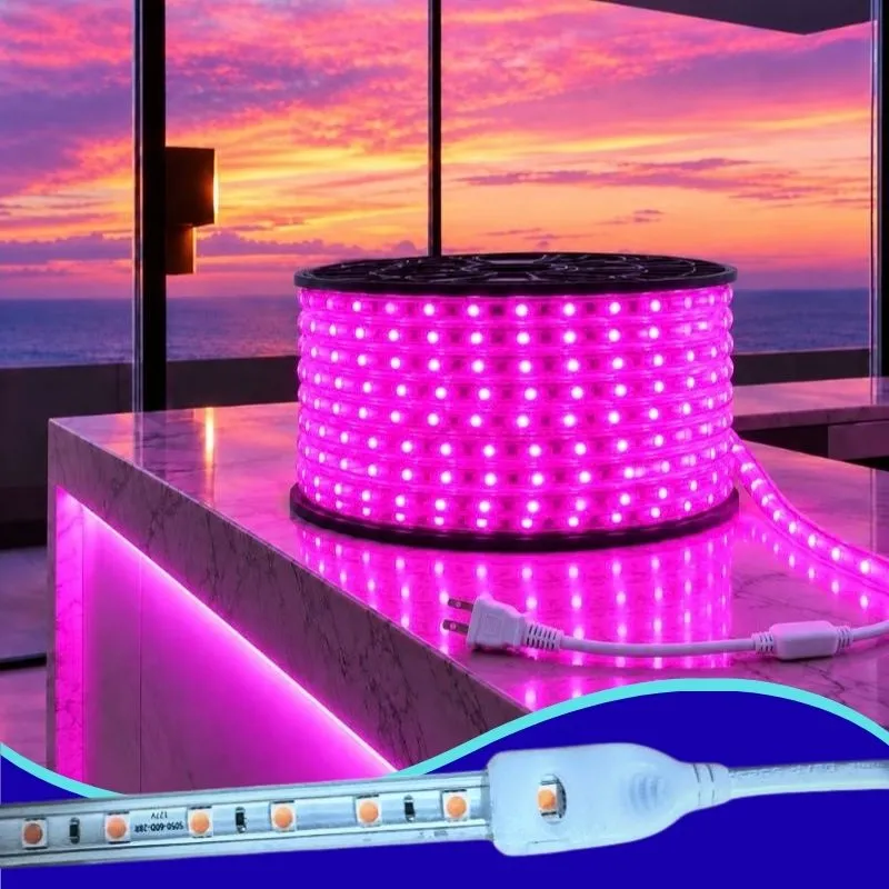 [DD-03V-07-11A-10M] 10m MANGUERA LED SMD2835 120 LEDS/m C/ CLAVIJA ROSA