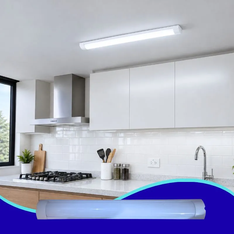 MER- LUMINARIO LED LINEAL ACRILICO 2X9W 60CM ANTIPOLVO