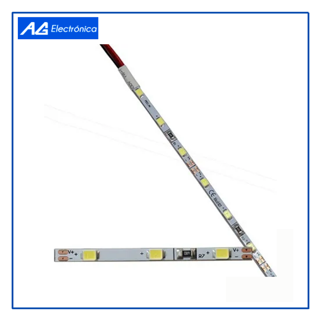 [RSL-2835W60-N/W-100] AGE- TIRA RIGIDA 60 LEDS 2835 BLANCO PURO INTERIOR 1M
